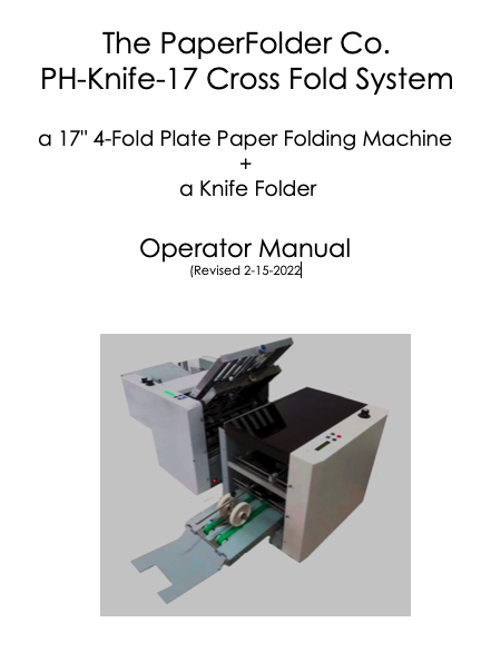 PaperFolder PH-Knife-17- Cross Fold System